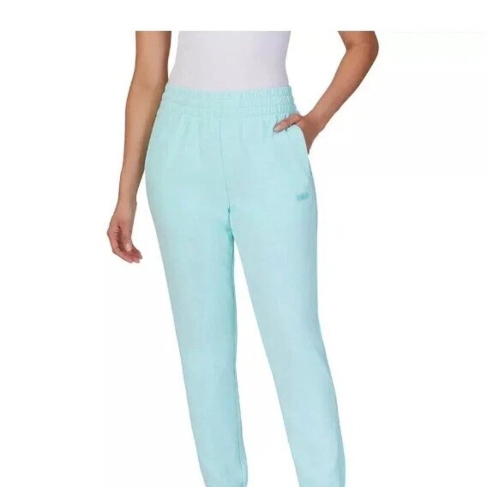 Fila Womens Plus Size 2X Blue Tint French Terry Sweatpants NWT
